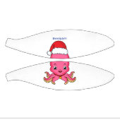 Cute happy octopus met kerstpet cartoon basketbal (Panelen)