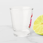 Cute happy octopus met kerstpet cartoon shot glas (Links)