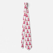 Cute happy octopus met kerstpet cartoon stropdas (Achterkant)