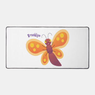 Cute happy orange butterfly cartoon illustraties bureaumat