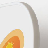 Cute happy orange butterfly cartoon illustraties pickleball paddle (Links Detail)