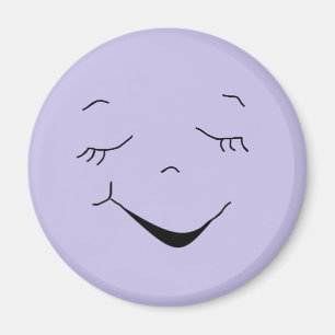 Cute Happy Paars Gekke Face Magnet