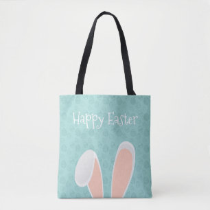 Cute Happy Paaster Bunny Ears Canvas tas