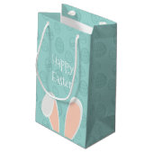 Cute Happy Paaster Bunny Ears | Gift Bag Klein Cadeauzakje (Achterkant Gekanteld)