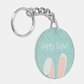 Cute Happy Paaster Bunny Ears | Sleutelhanger (Voorkant Links)