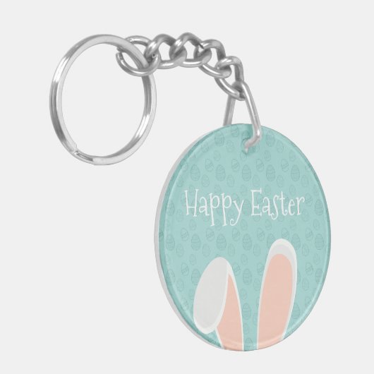 Cute Happy Paaster Bunny Ears | Sleutelhanger (Voorkant Links)