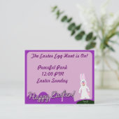 Cute Happy Paaster Bunny Feestdagenkaart (Staand voorkant)