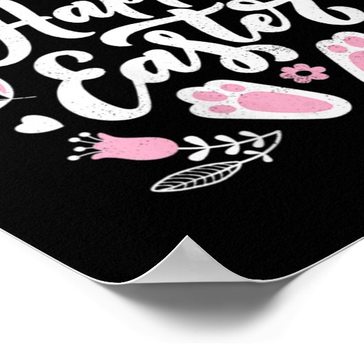 Cute Happy Paaster Bunny Poster (Hoek)
