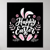 Cute Happy Paaster Bunny Poster (Voorkant)