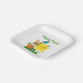 Cute Happy Paaster Bunny Rabbit Holiday Party Papieren Bordje (Gebogen)