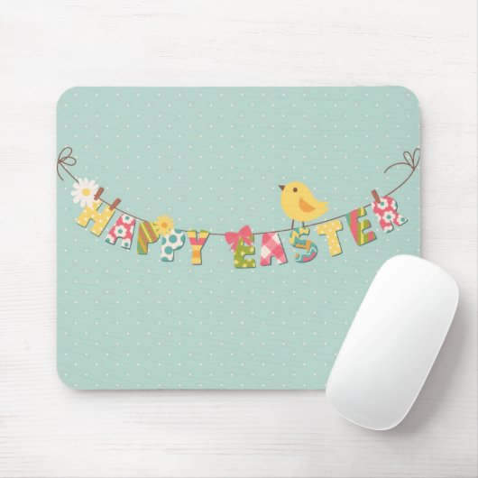 Cute Happy Paaster Card Muismat (Met muis)