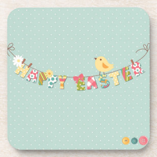 Cute Happy Paaster Card Onderzetter
