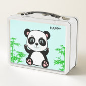 Cute Happy Panda Beer en Bamboo (Achterkant)