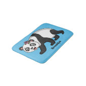 Cute happy panda beer met cartoon badmat (Gekanteld)
