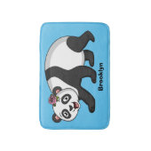 Cute happy panda beer met cartoon badmat (Voorkant Verticaal)
