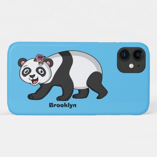 Cute happy panda beer met cartoon Case-Mate iPhone case (Achterkant (horizontaal))