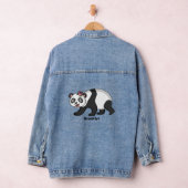 Cute happy panda beer met cartoon denim jacket (Hangar)