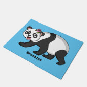 Cute happy panda beer met cartoon deurmat (Schuin)