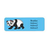 Cute happy panda beer met cartoon etiket (Voorkant)