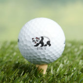 Cute happy panda beer met cartoon golfballen (Insitu Shirt)