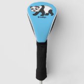 Cute happy panda beer met cartoon golfheadcover (Voorkant)