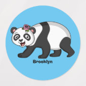 Cute happy panda beer met cartoon labels (Design 2)
