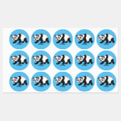 Cute happy panda beer met cartoon labels (Vel)