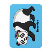 Cute happy panda beer met cartoon magneet (Verticaal)