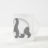 Cute happy panda beer met cartoon matglas koffiemok (Voorkant rechts)