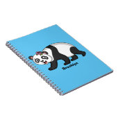Cute happy panda beer met cartoon notitieboek (Rechterzijde)