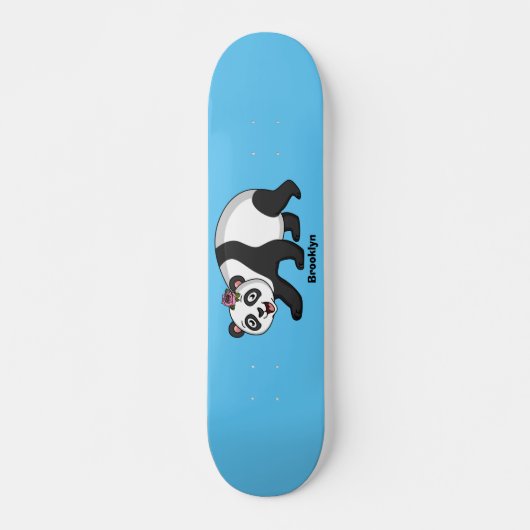 Cute happy panda beer met cartoon persoonlijk skateboard (Voorkant)