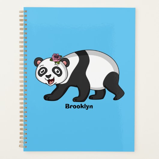 Cute happy panda beer met cartoon planner (Voorkant)