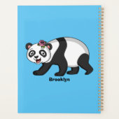 Cute happy panda beer met cartoon planner (Achterkant)