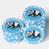 Cute happy panda beer met cartoon poker chips (Opstapeling)