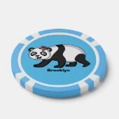 Cute happy panda beer met cartoon poker chips (Enkel)