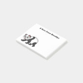 Cute happy panda beer met cartoon post-it® notes (Schuin)