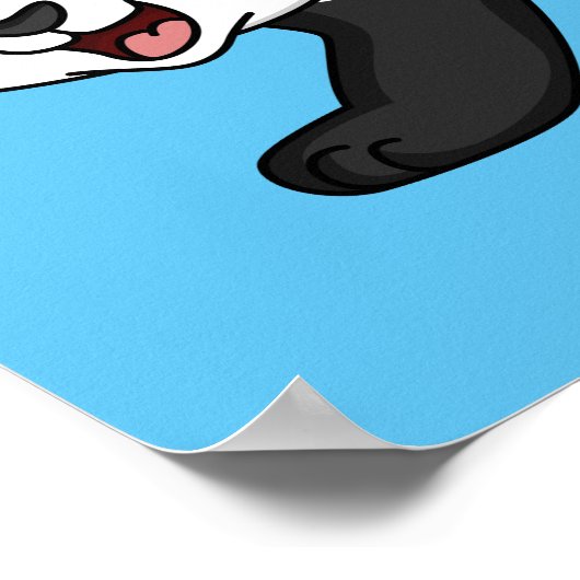 Cute happy panda beer met cartoon poster (Hoek)