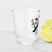 Cute happy panda beer met cartoon shot glas (Links)