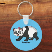 Cute happy panda beer met cartoon sleutelhanger (Voorkant)