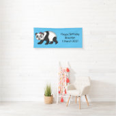 Cute happy panda beer met cartoon spandoek (Insitu)