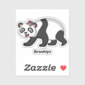 Cute happy panda beer met cartoon sticker (Vel)