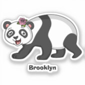 Cute happy panda beer met cartoon sticker (Voorkant)