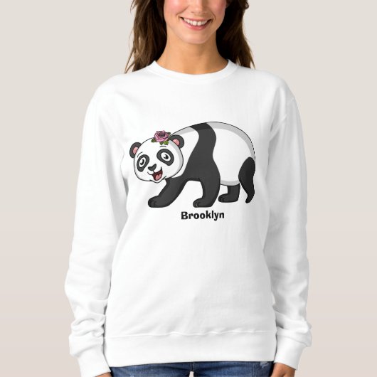 Cute happy panda beer met cartoon trui (Voorkant)