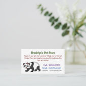 Cute happy panda beer met cartoon visitekaartje (Staand voorkant)