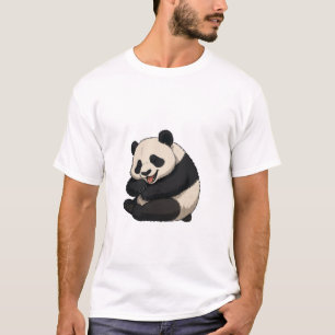 Cute Happy Panda Die Zichzelf Knuffelt T-Shirt