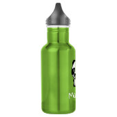 Cute Happy Panda Persoonlijke meisjesnaam Waterfles (Links)