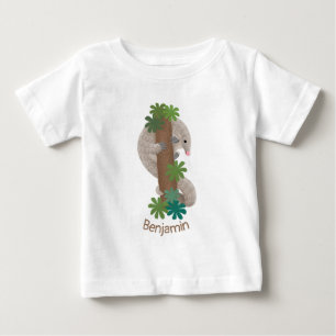 Cute happy pangolin anteater illustratie