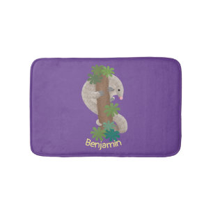 Cute happy pangolin anteater illustratie badmat