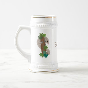 Cute happy pangolin anteater illustratie bierpul