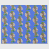 Cute happy pangolin anteater illustratie cadeaupapier (Vlak)